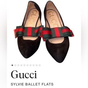 Gucci Sylvie ballet flats EUC